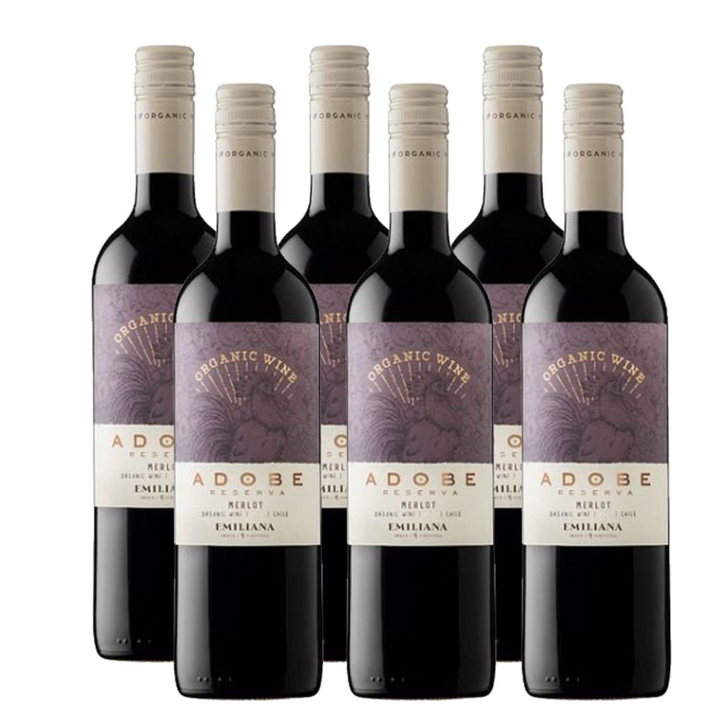 Caixa 6 Vinho Emiliana Adobe Reserva Orgânico Merlot 750ml Empório