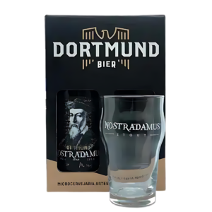 Kit Cerveja Dortmund Nostradamus 600ml Com Copo